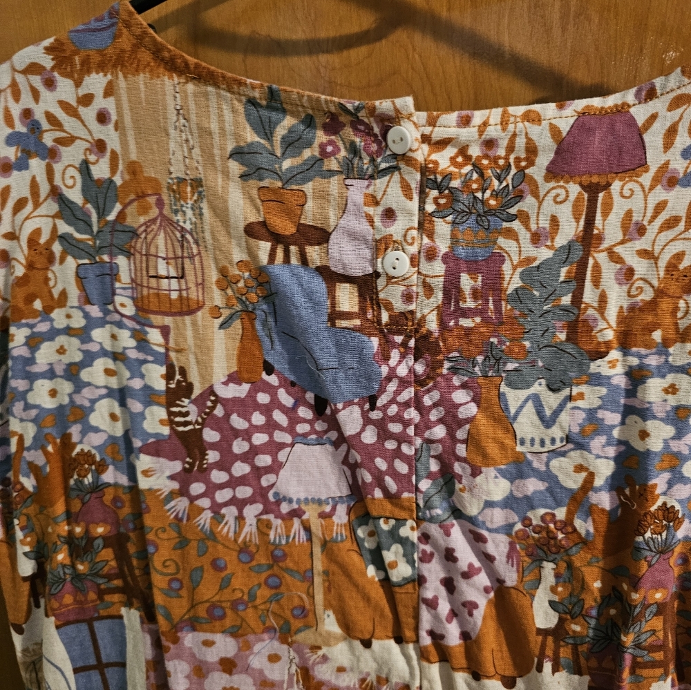 Princess Highway linen Lounge Cat Dress